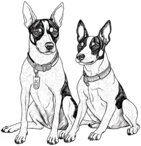 zwei-hunde-zum-ausmalen