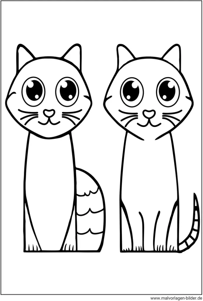 zwei-suesse-katzen-ausmalvorlage